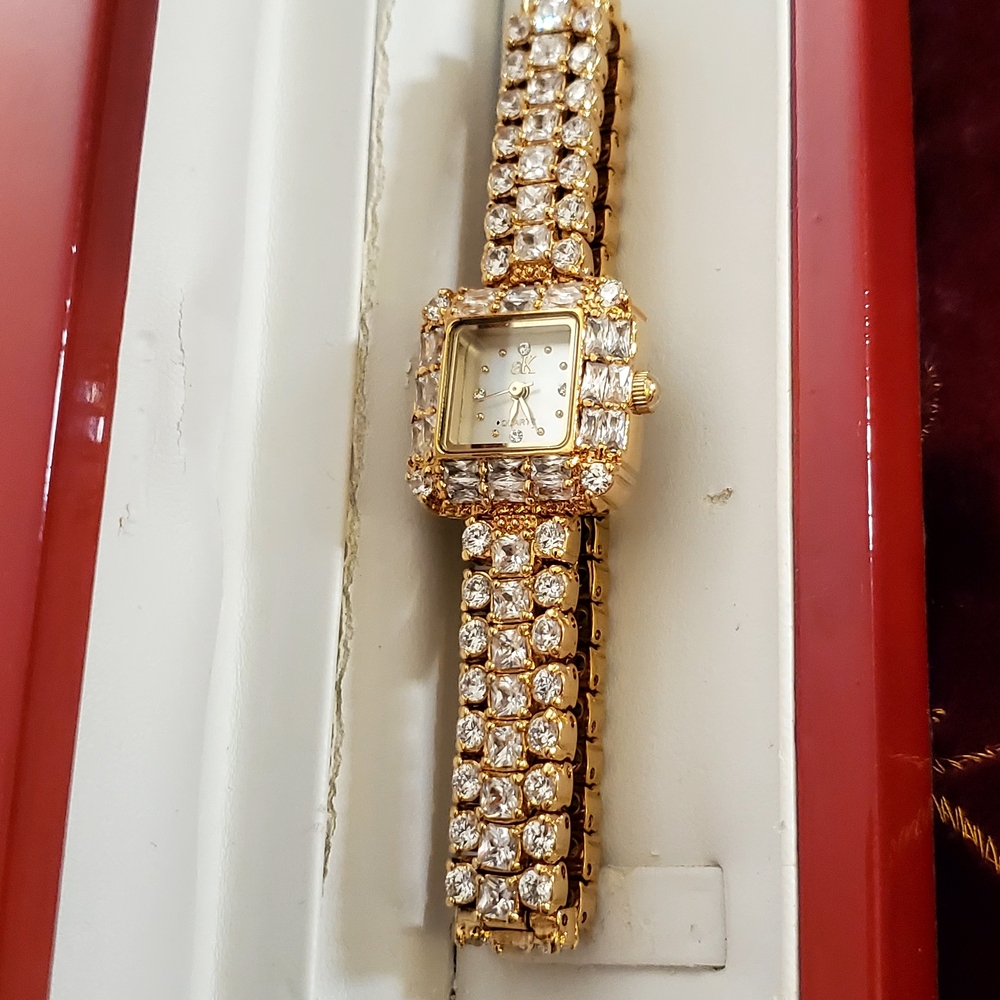 Adee Kaye Gold Australian Crystal Women's Watch $420